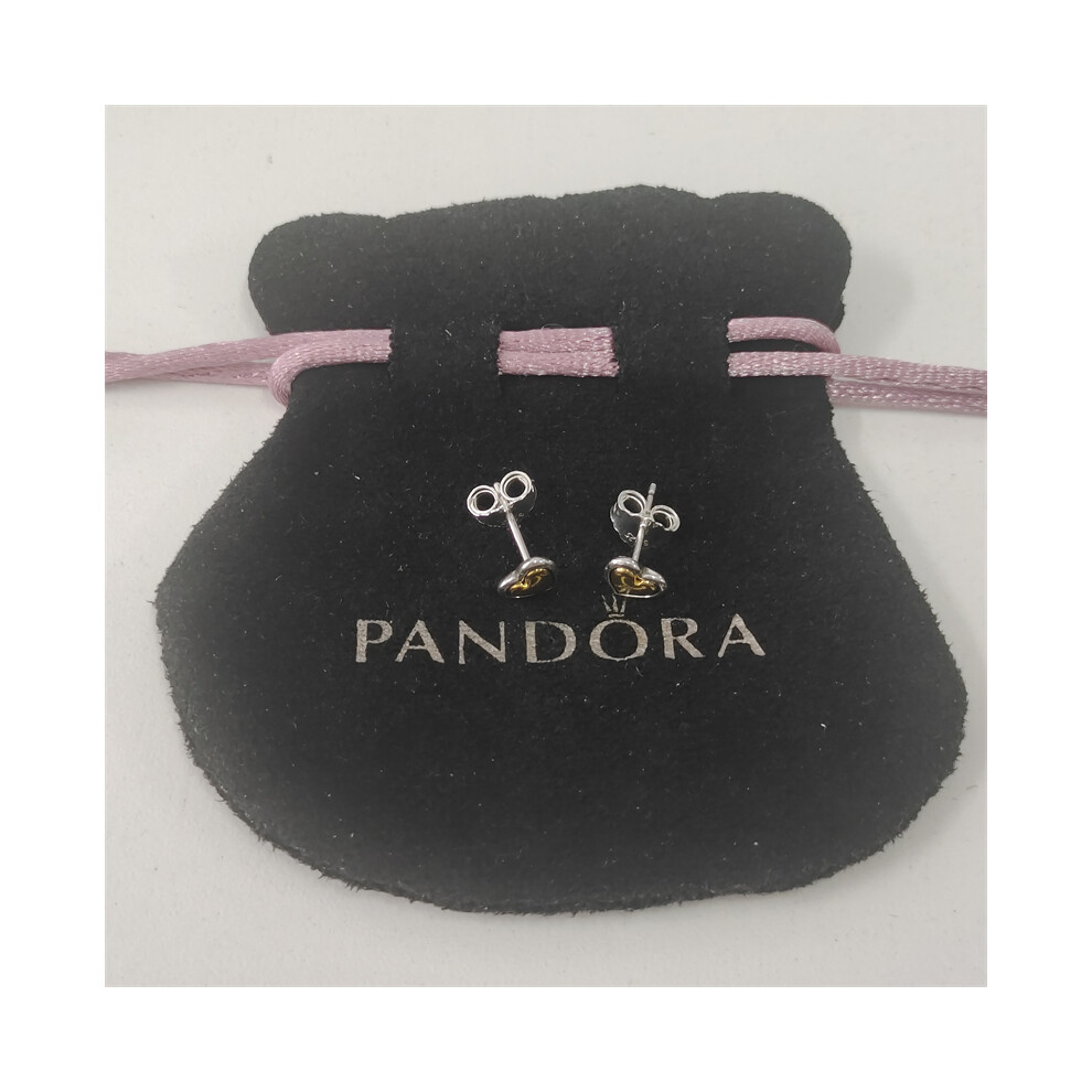 PANDORA Schmuck Damen-Ohrringe Ohrstecker Gewölbtes Goldherz - Image 4