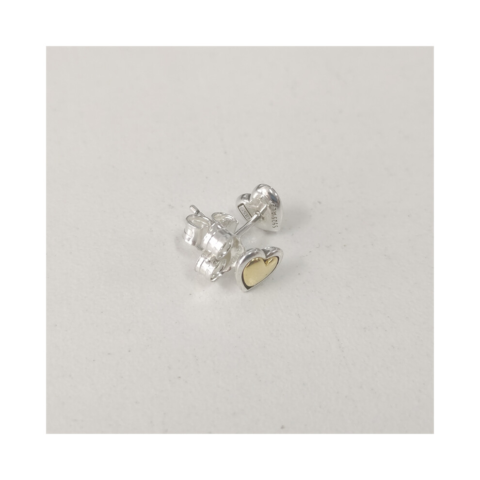 PANDORA Schmuck Damen-Ohrringe Ohrstecker GewÃ¶lbtes Goldherz
