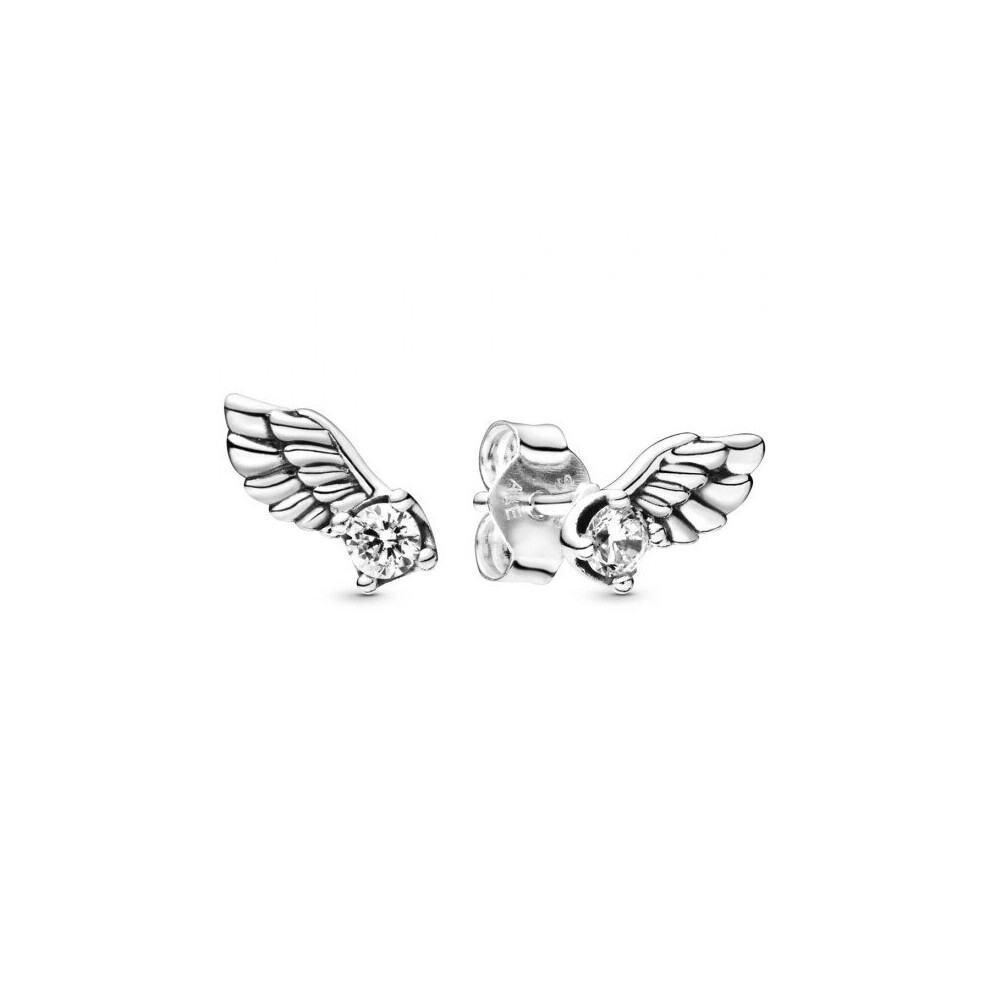Pandora Sparkling Angel Wing Stud Earrings 298501C01