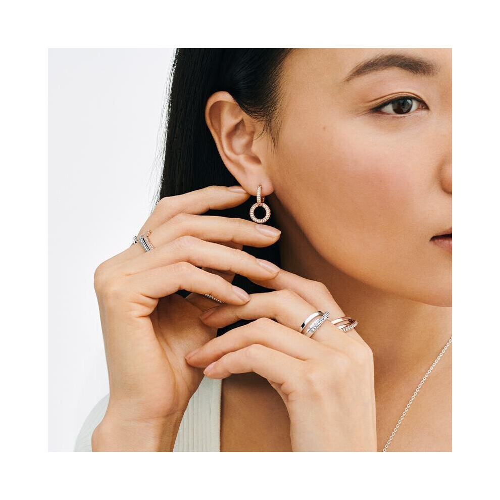 Pandora Sparkling Double Hoop Earrings 289052C01 - Image 2