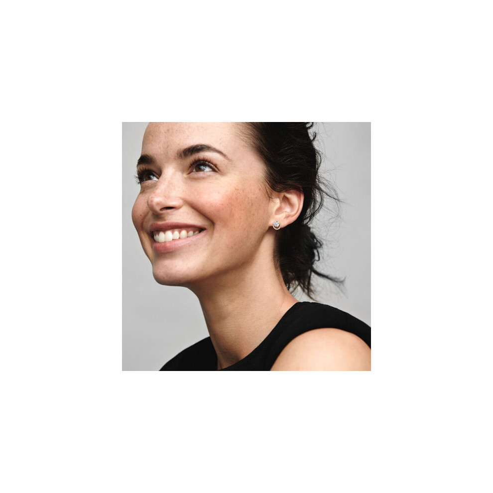 Pandora Sparkling Round Halo Stud Earrings 261248C01 - Image 5