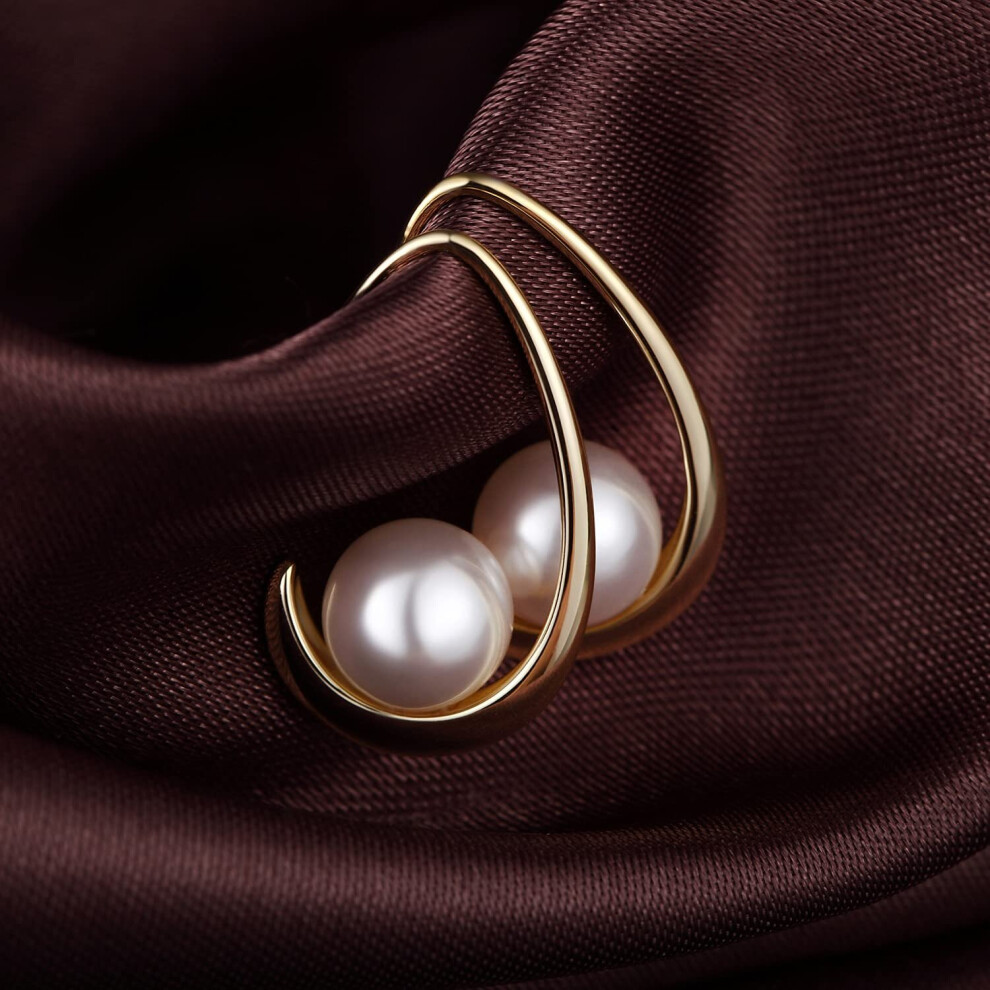 Pearl Earrings Silver 925 Hanging Pearl Earrings Studs Silver Earrings Pearl Dangle Earrings - Image 6