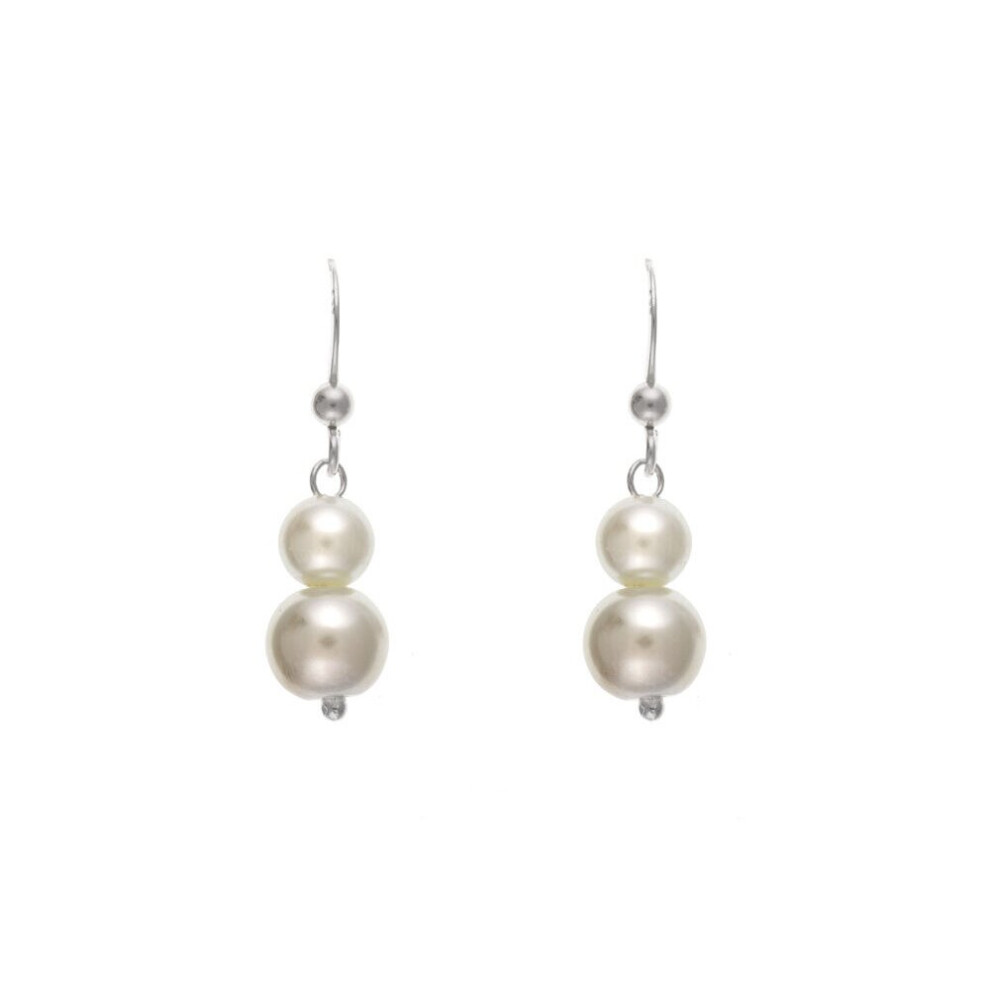 Pearl Earrings Sterling Silver Drop Drops Dangle Graduated