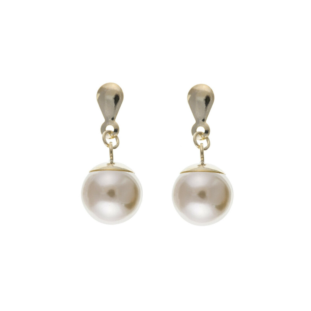 Pearl Earrings Yellow Gold Drop Solid 9 Carat Drop - Image 2