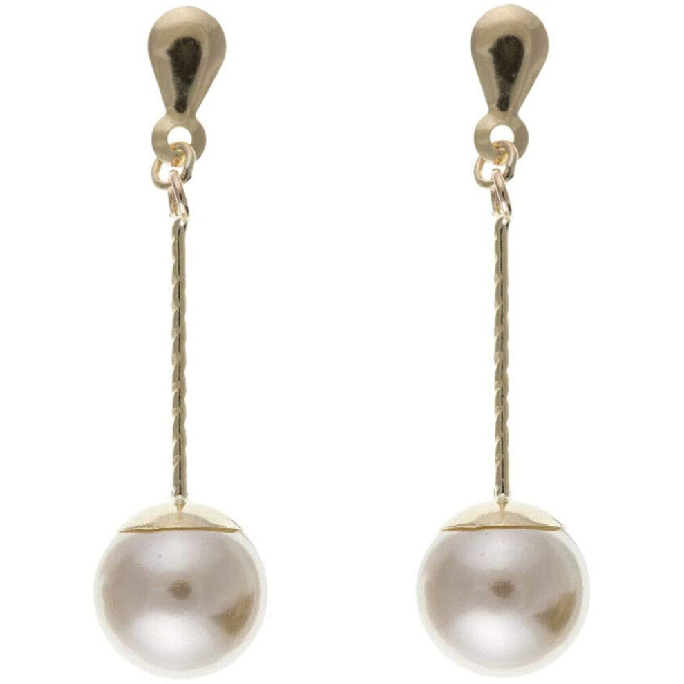 Pearl Earrings Yellow Gold Drop Solid 9 Carat Drops