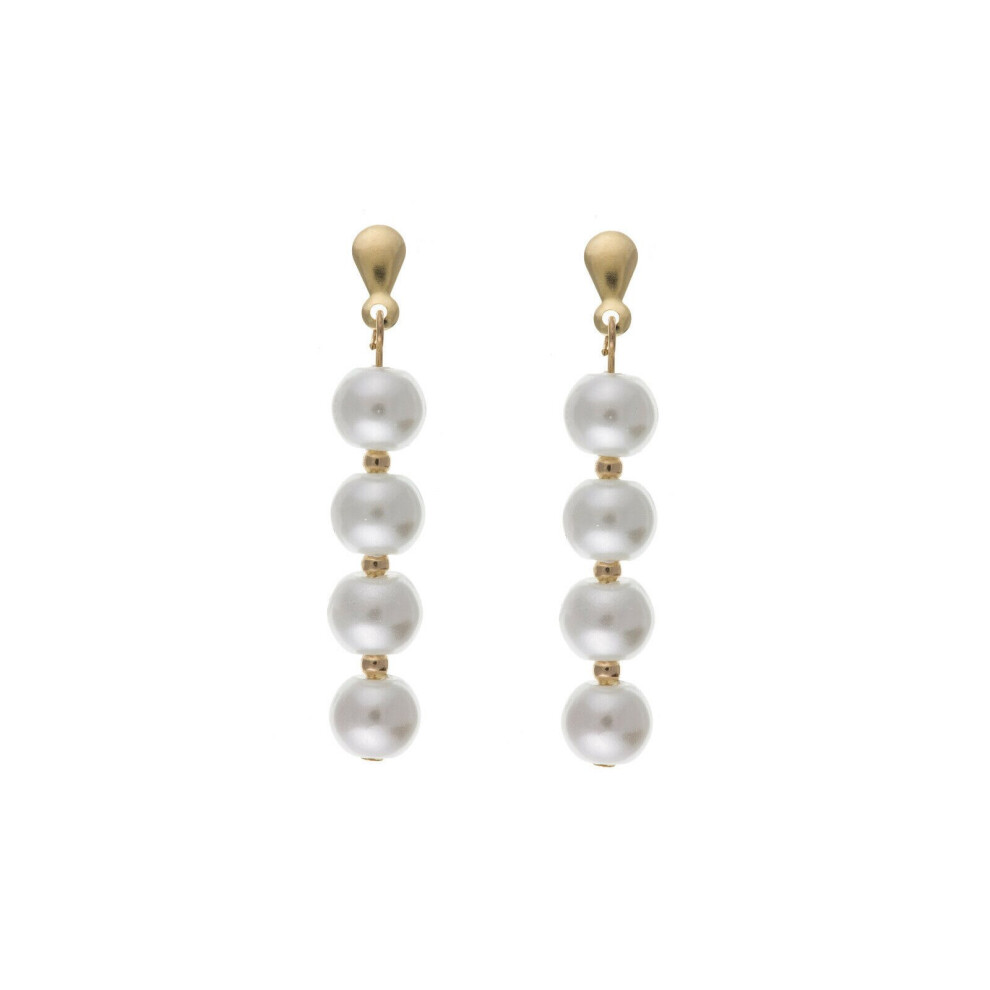 Pearl Earrings Yellow Gold Solid 9 Carat Drop - Image 2