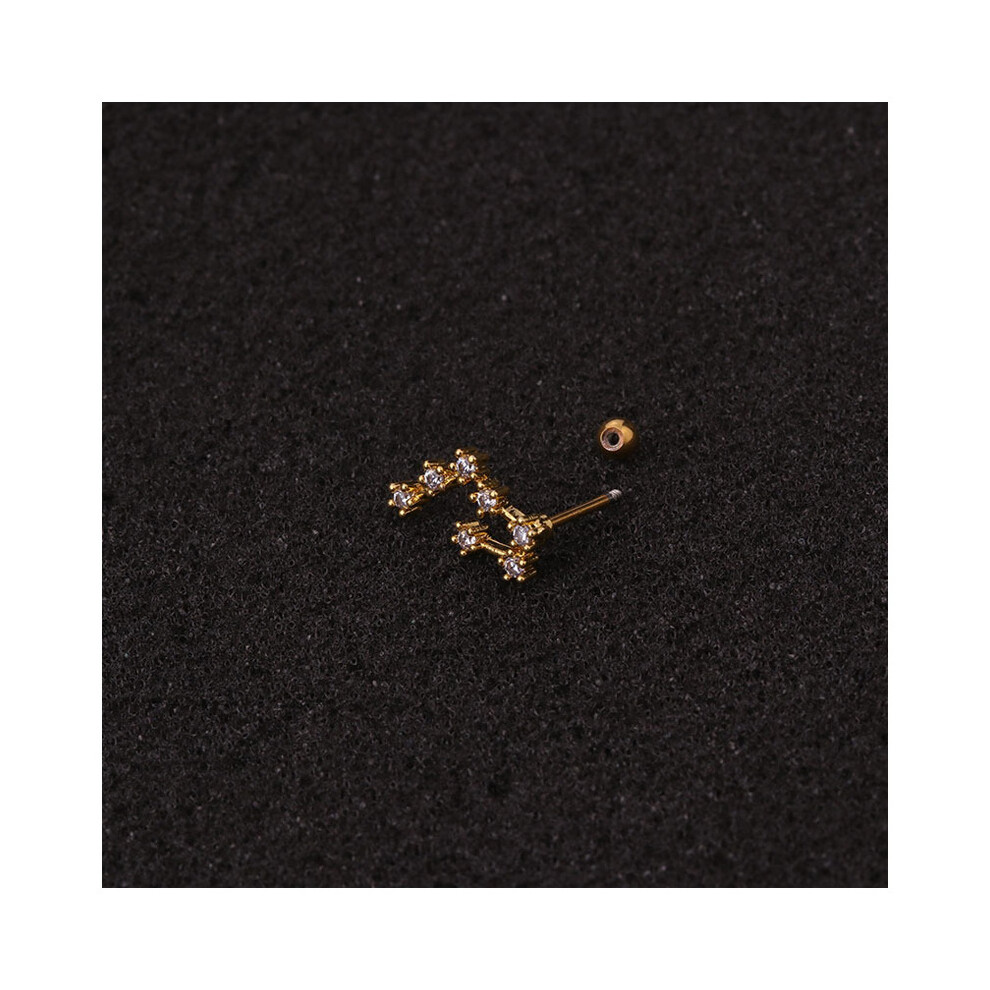 (Pisces) Gold Zodiac Silver Earrings Horoscope Sign Earring - Image 5
