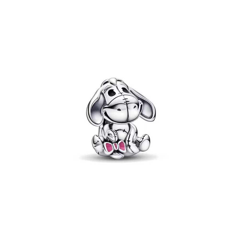 (pooh Eeyore) S925 Sterling Silver Winnie the Pooh & Piglet Double Dangle, tiger, Bear, Sparkling Cat charm for women bracelet