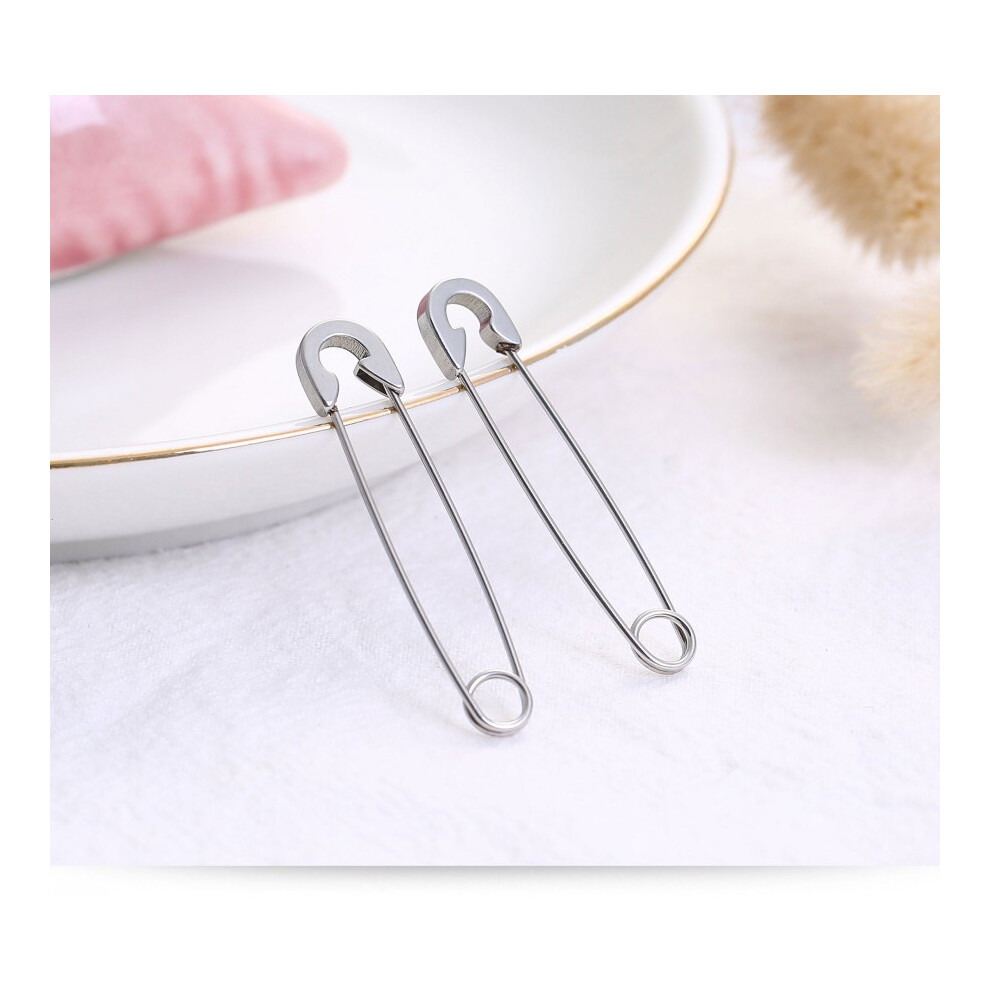 Punk Pin Earrings Unique Paperclip Safety Steel Stud Earrings Women Man Rock Piercing 1PC - Image 7
