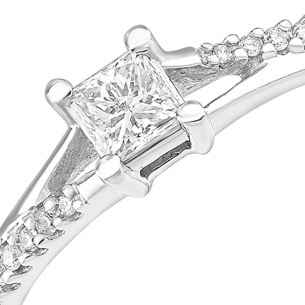 (Q) Jewelco London Women 18ct (750) White Diamond Engagement Ring - Image 2