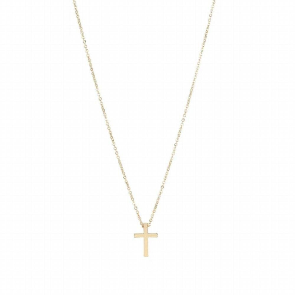 S925 Sterling Silver Personality Glossy Cross Necklace Ladies And Versatile Pendant Chain NecklacePANJBJ - Image 7