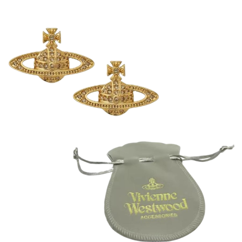 Saturn Earrings mini bras relief earrings Inspired Vivienne Westwood earrings