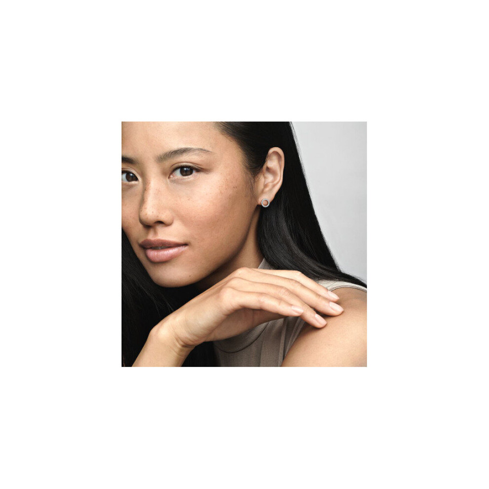 (silver) Pandora Sparkling Circle Stud Earrings - Image 3
