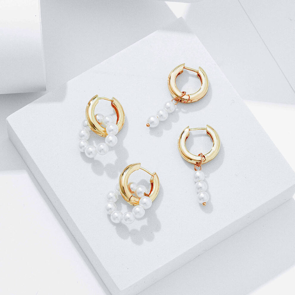 Sophisticated Pearl Earrings Alloy Material For Women Ideal For Gifting - Image 4
