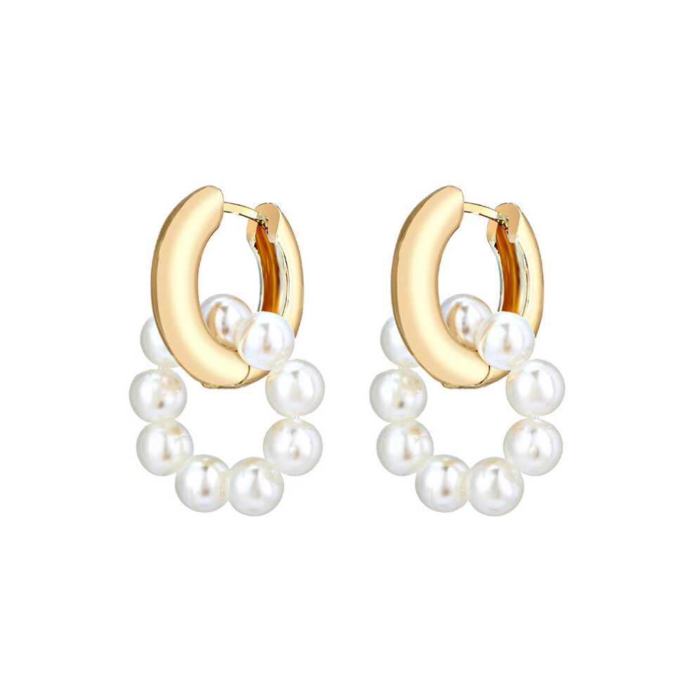 Sophisticated Pearl Earrings Alloy Material For Women Ideal For Gifting