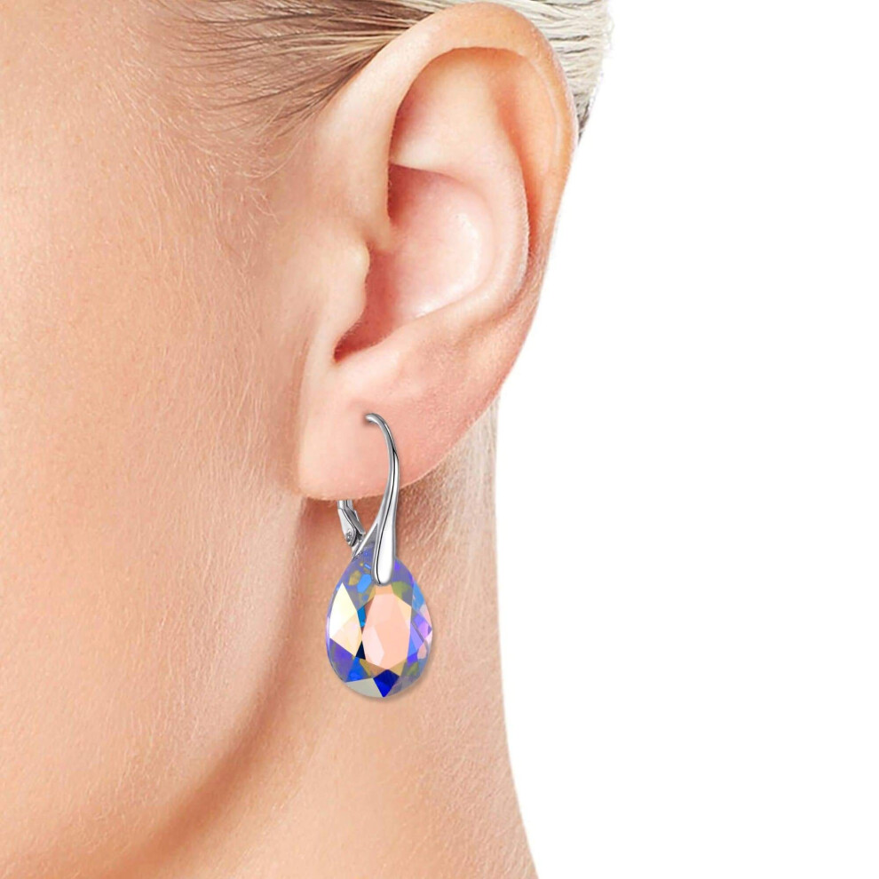 Sterling Silver Aurore Boreale Drop Earrings Created with Swarovski Crystals - Image 4