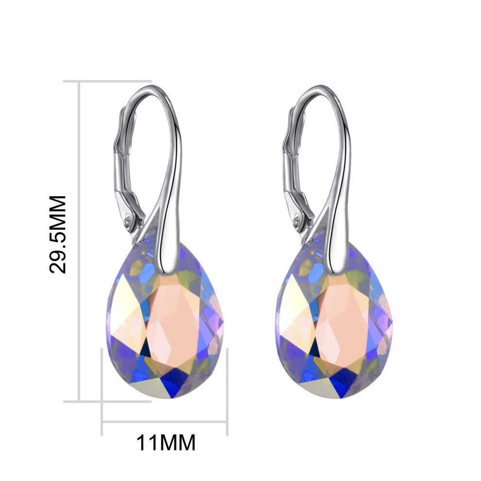 Sterling Silver Aurore Boreale Drop Earrings Created with Swarovski Crystals - Image 5