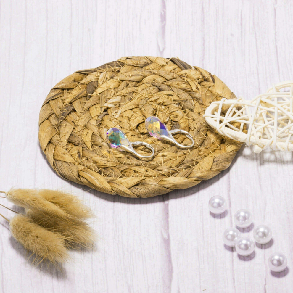 Sterling Silver Aurore Boreale Drop Earrings Created with Swarovski Crystals - Image 7