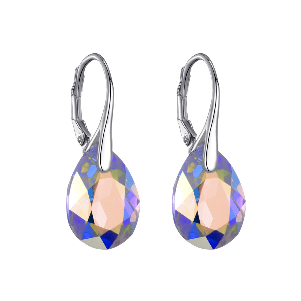 Sterling Silver Aurore Boreale Drop Earrings Created with Swarovski Crystals