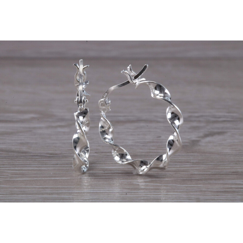 Sterling Silver Creole Hoop Earrings - Image 3
