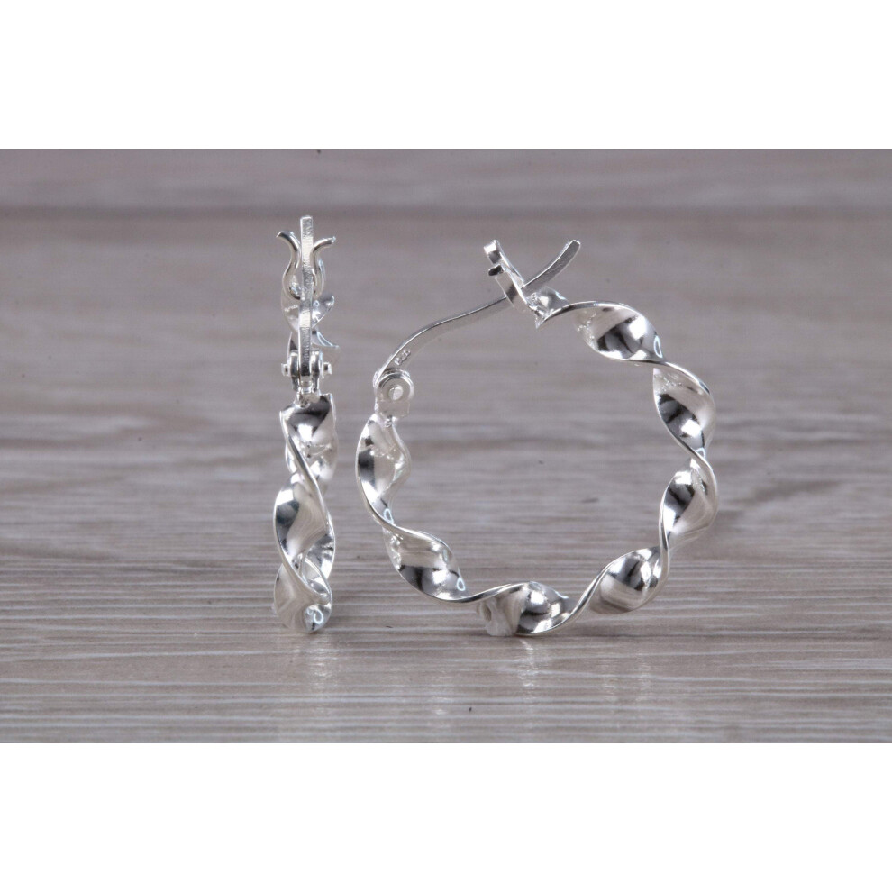 Sterling Silver Creole Hoop Earrings - Image 5