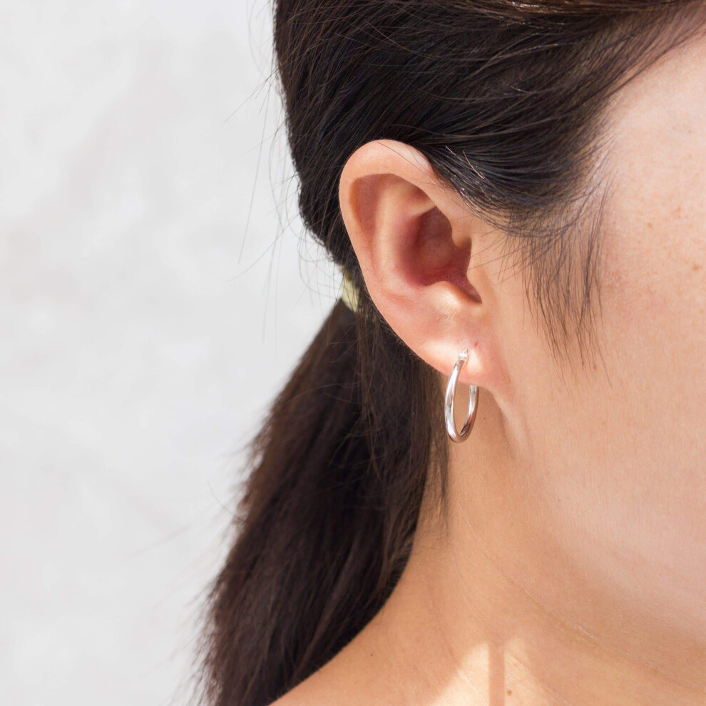 Sterling Silver Hoop Earrings - Image 3