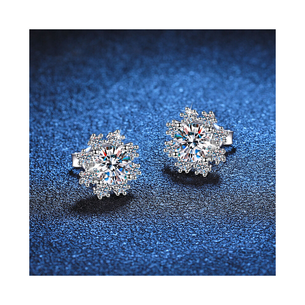 Sterling silver stud earrings for women - Image 2