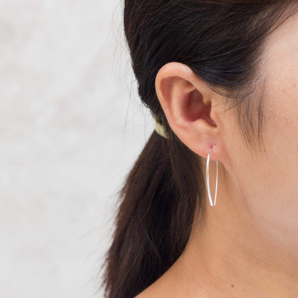 Sterling Silver Thread Earrings - Image 3
