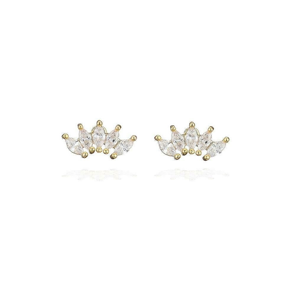 (Style 91) Stud Earrings Rhinestone Crystal Women Girls ladies wedding Gift Earring Gold