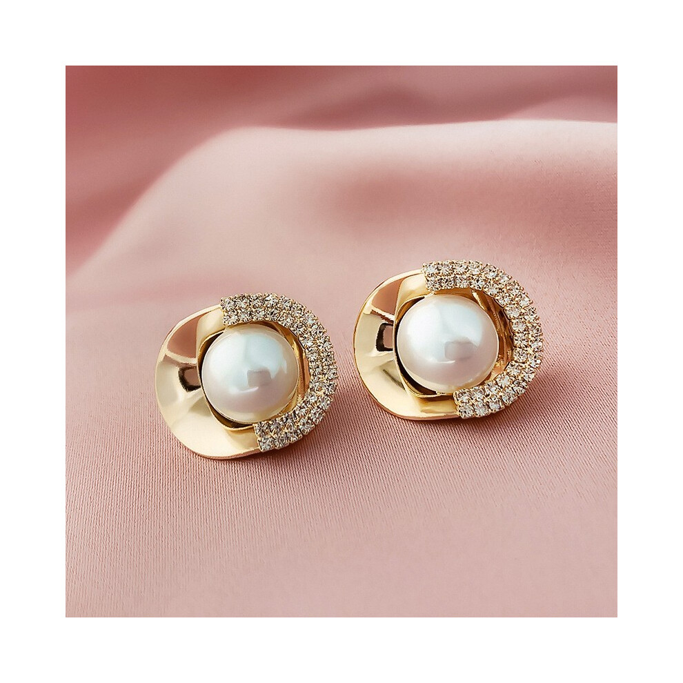 (StyleK) Unique Round Pearl Earrings Perfect For The Spring And Season Beyond