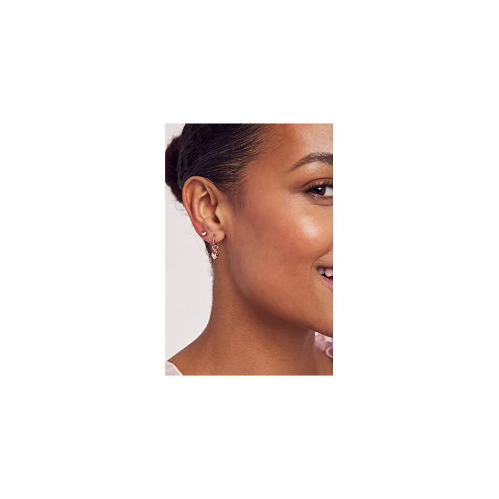 Ted Baker Harrye Tiny Heart Huggie Earring (Rose Gold Tone) - Image 5