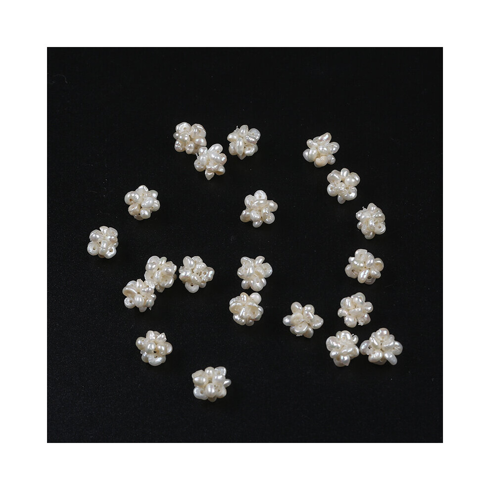 Tiny Flower Ball Natural Nice Freshwater Pearl Earrings Jewelry Parts Accessories - Image 3