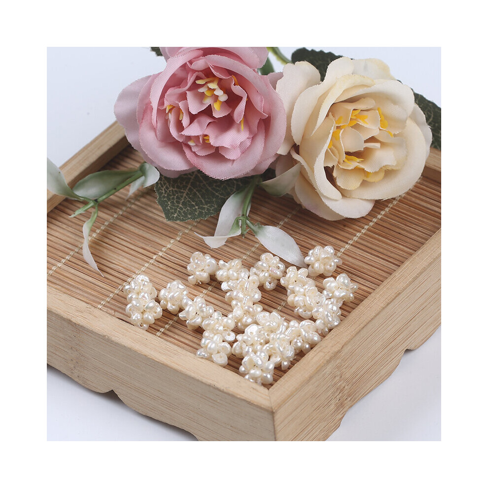 Tiny Flower Ball Natural Nice Freshwater Pearl Earrings Jewelry Parts Accessories - Image 4