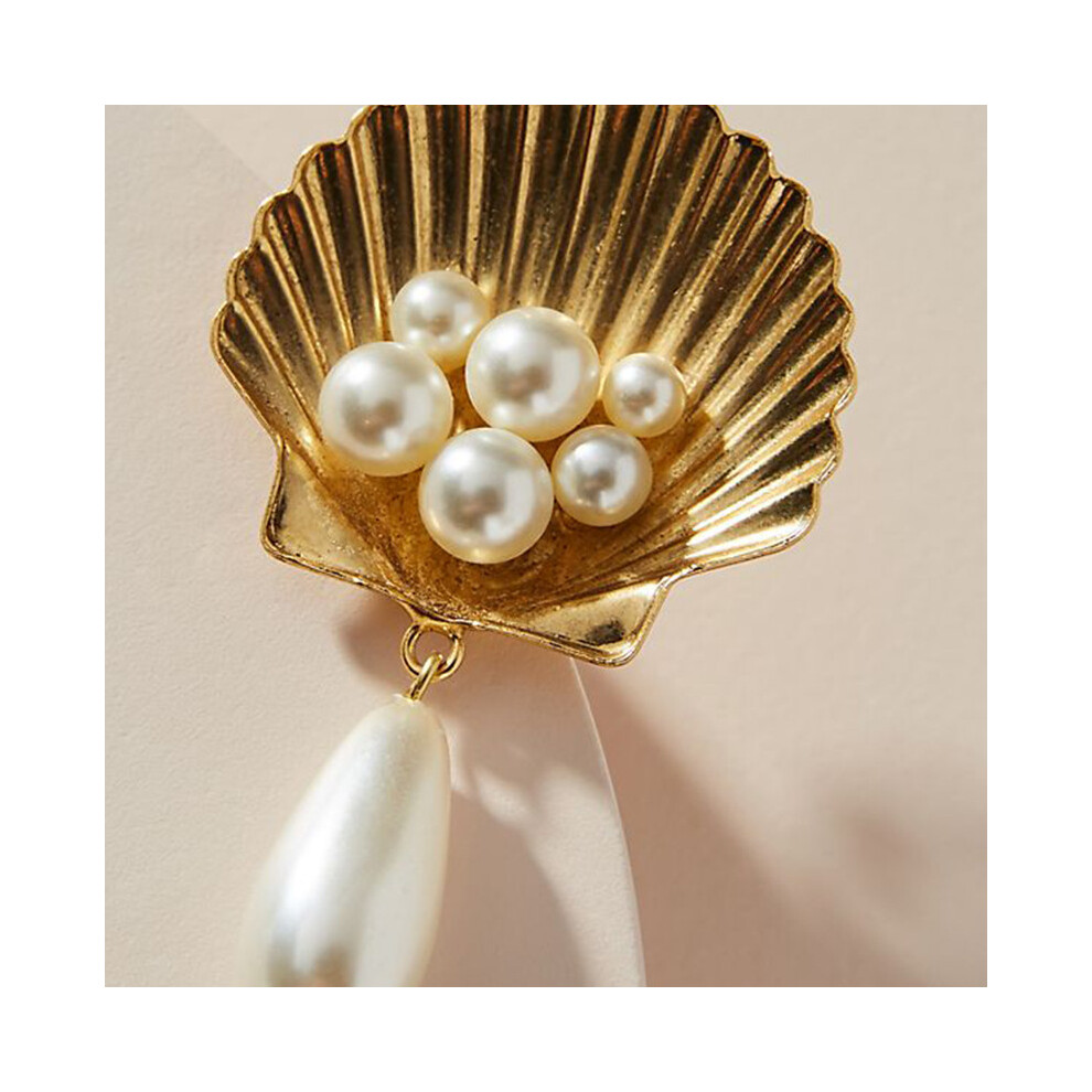 Trendy Pearl Earrings Natural Shell Design Ideal Fashion Accessory - Image 6