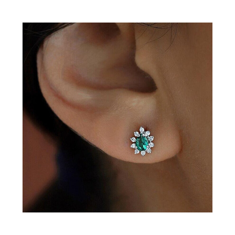 Unique 925 Silver Needle Small Stud Earrings Delicate Mini Banquet Anniversary Jewelry