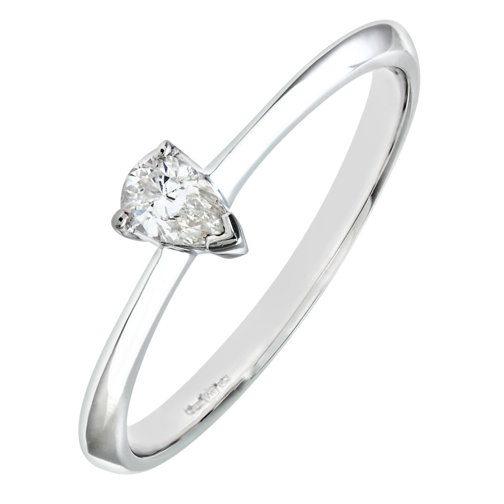 (V) Jewelco London 9ct White Gold Diamond Engagement Ring - Image 2