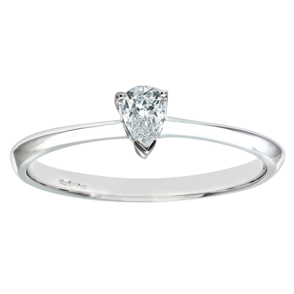 (V) Jewelco London 9ct White Gold Diamond Engagement Ring
