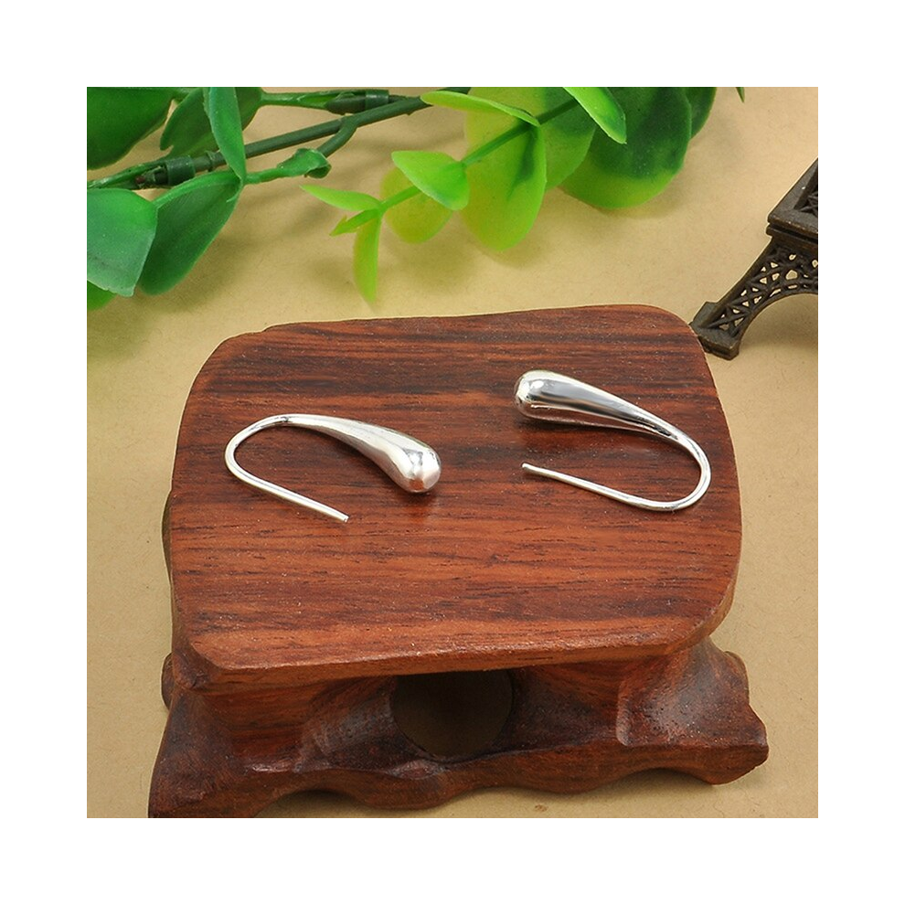 Veile Studios Earrings Simple Drop Hook Sterling Silver Tear - Image 2