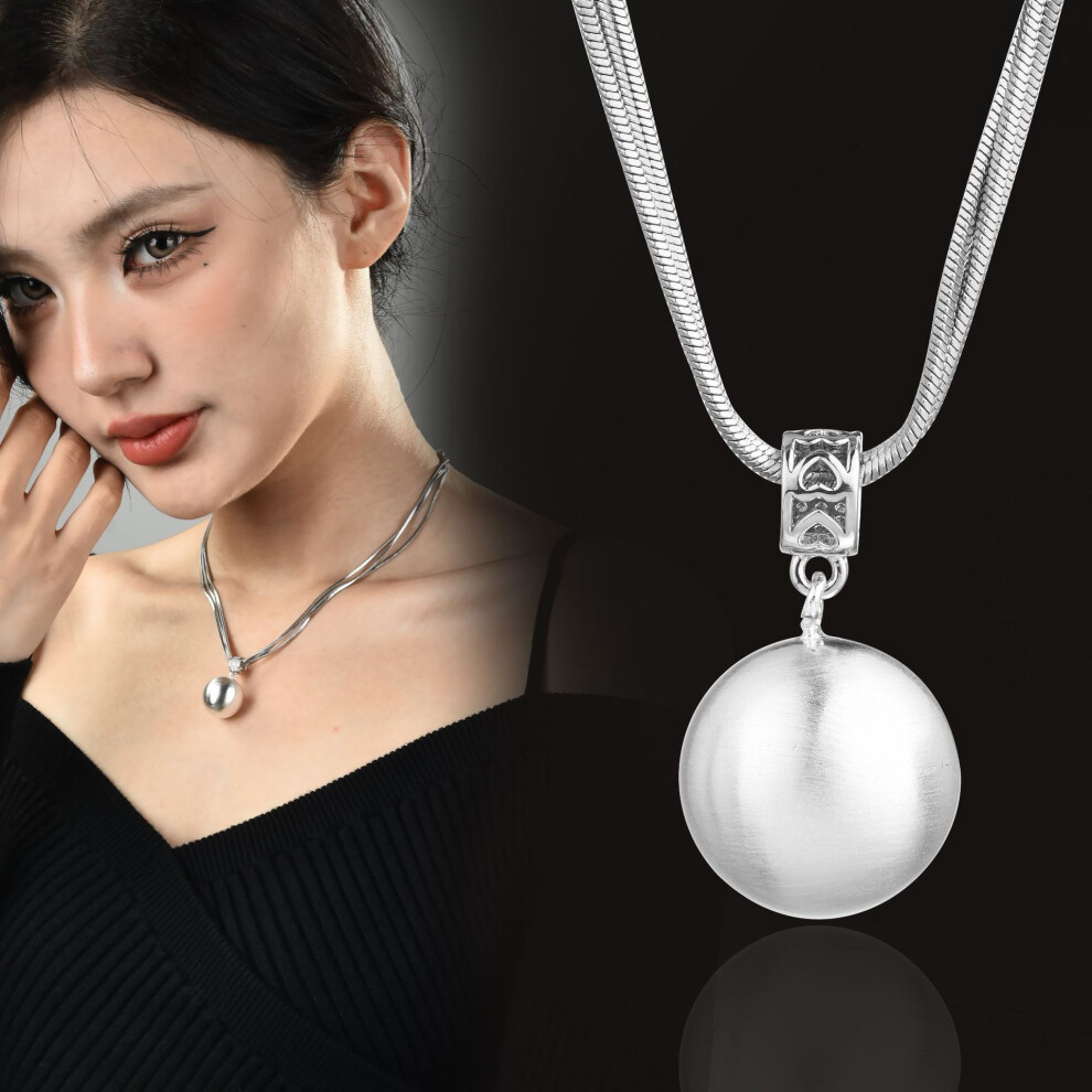 White Luxurious Pearl Necklace For Women With Dazzling Crystal Drop And Layered Design - Image 3